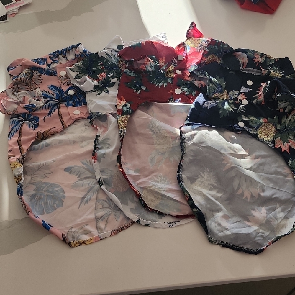 Floral and Leaf Print Scarves Set